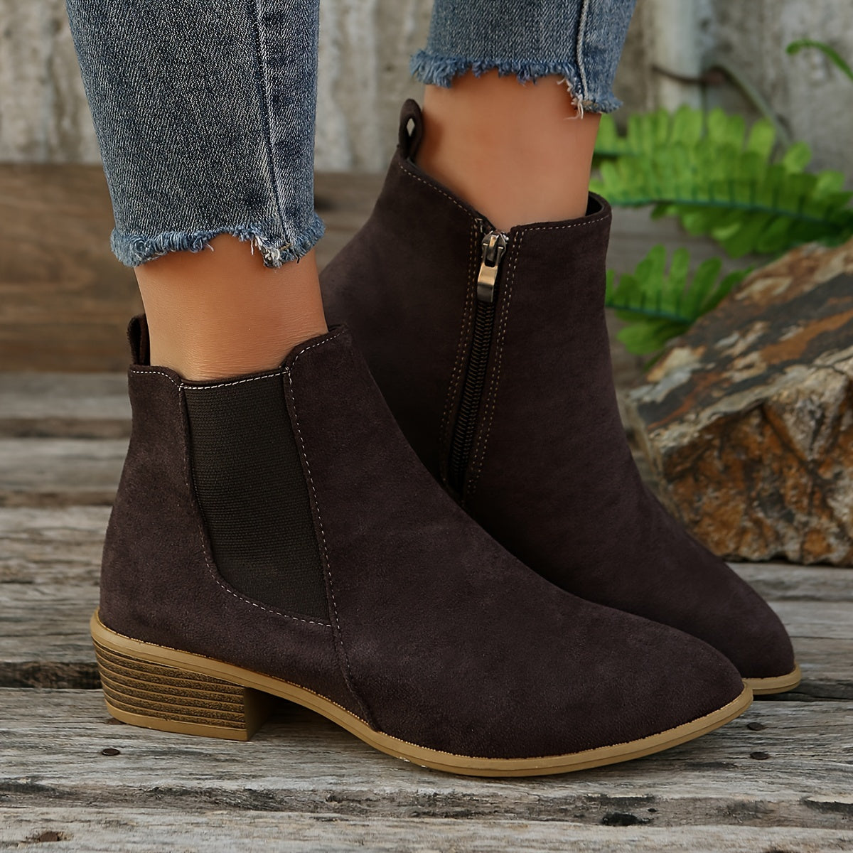 Damen Ankle Boots | Wildlederoptik