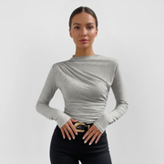 Damen Pullover | Mit Ruché und Langarm