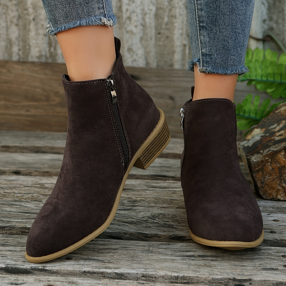 Damen Ankle Boots | Wildlederoptik